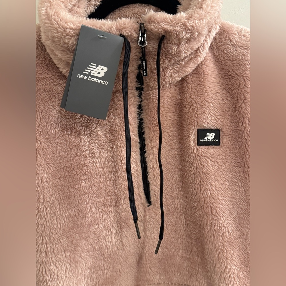 New Balance Blush Fuzzy Fleece Pullover - Picture 3 of 5
